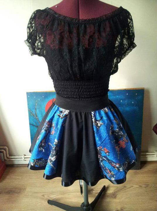 Another handmade skirt (Transformers fabric)