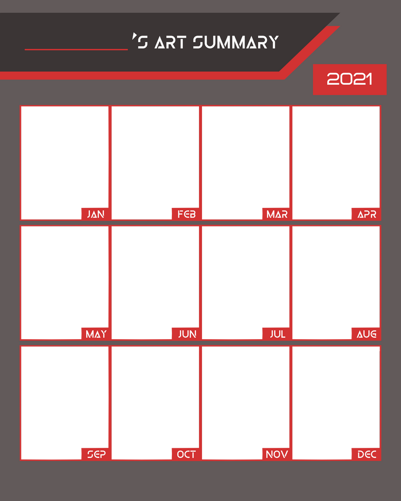 2021 Art Summary template by PeachyProtist on DeviantArt