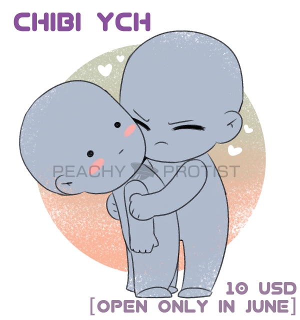 Chibi Awkward Hug YCH by PeachyProtist on DeviantArt