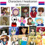 Characters I Headcanon As Bisexual