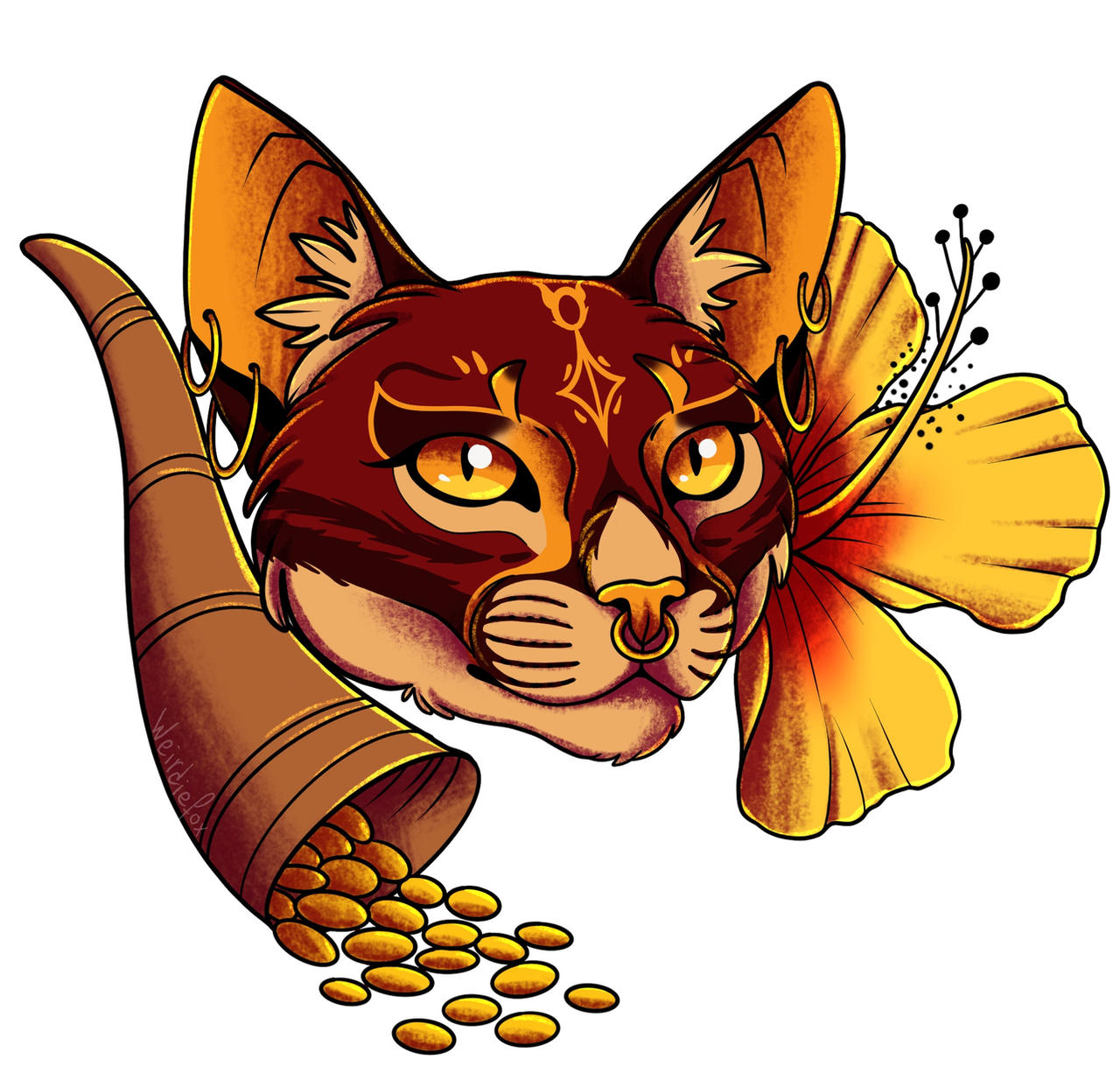 Tattoo design commission - Tyche by weirdiefox