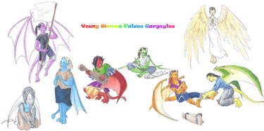 Young Women Values Gargoyles