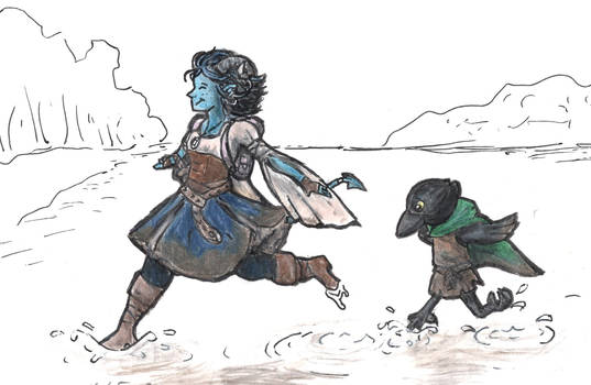 Jester and Kiri in the swamp