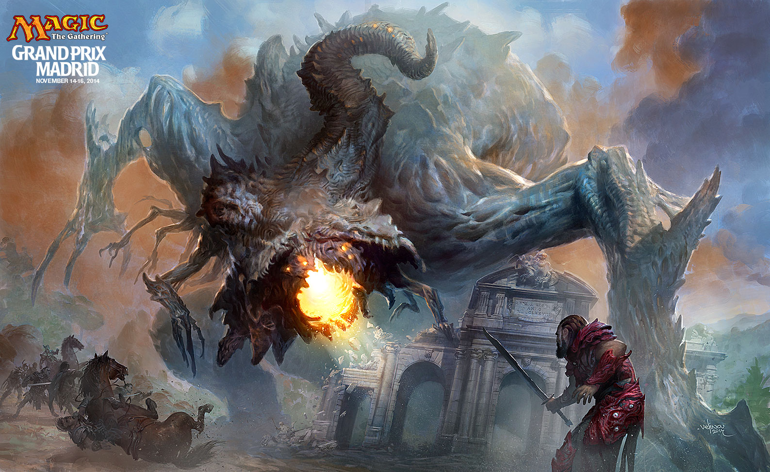 MTG GP Madrid playmat 2014 by velinov