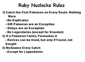 Ruby Nuzlocke Rules