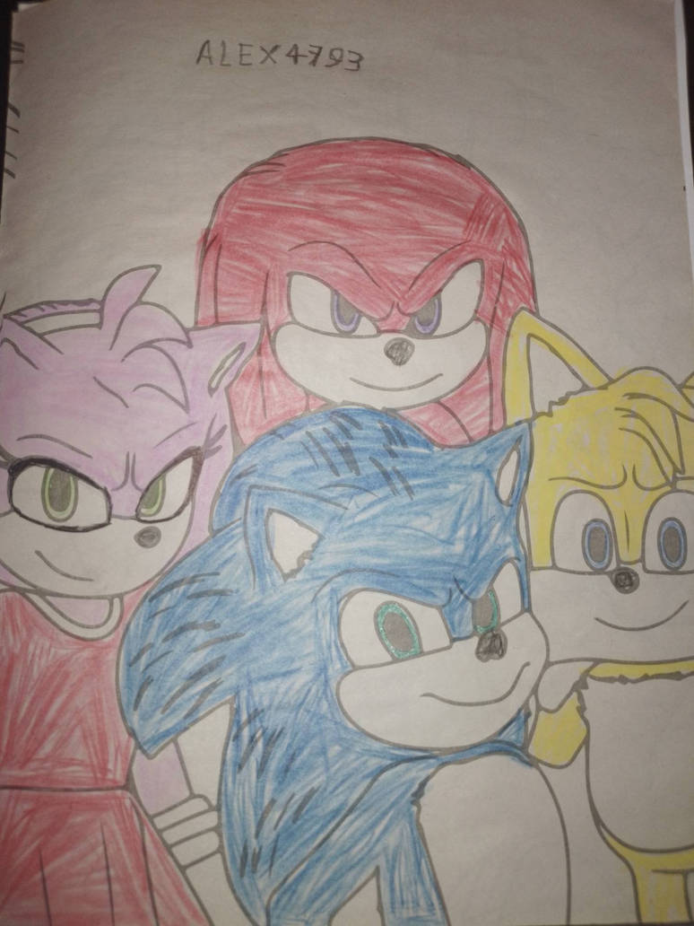 Sonic tails amy and knuckles by alex4793 on DeviantArt