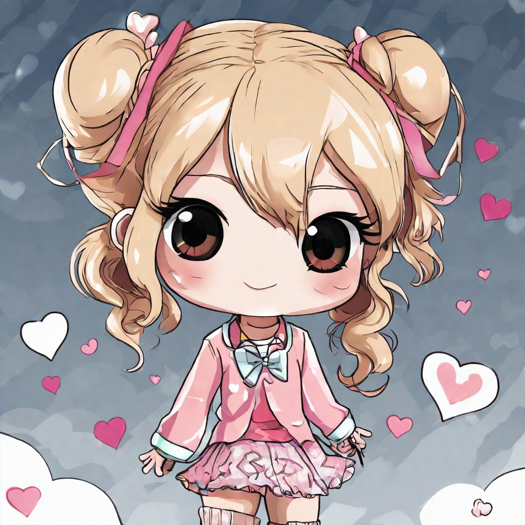♡ kawaii heart blush chibi anime face