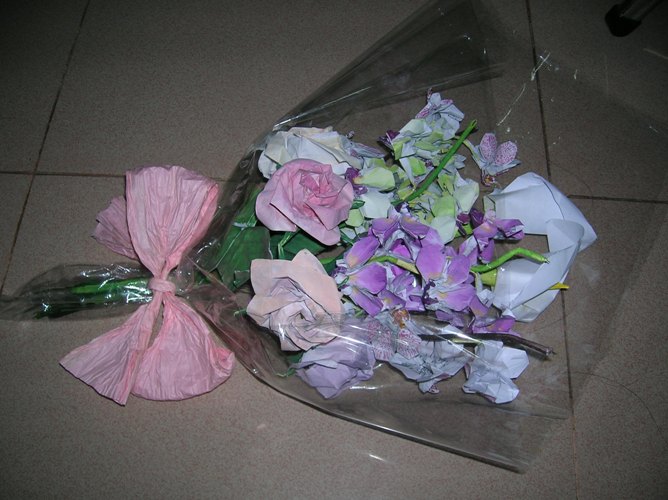 Flower origami bouquet-final