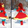 ElfQuest: Leetah in motion (winter travel costume)