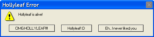 Hollyleaf Error Message