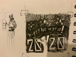 December doodles 31st HIPPY NEW YEAR!