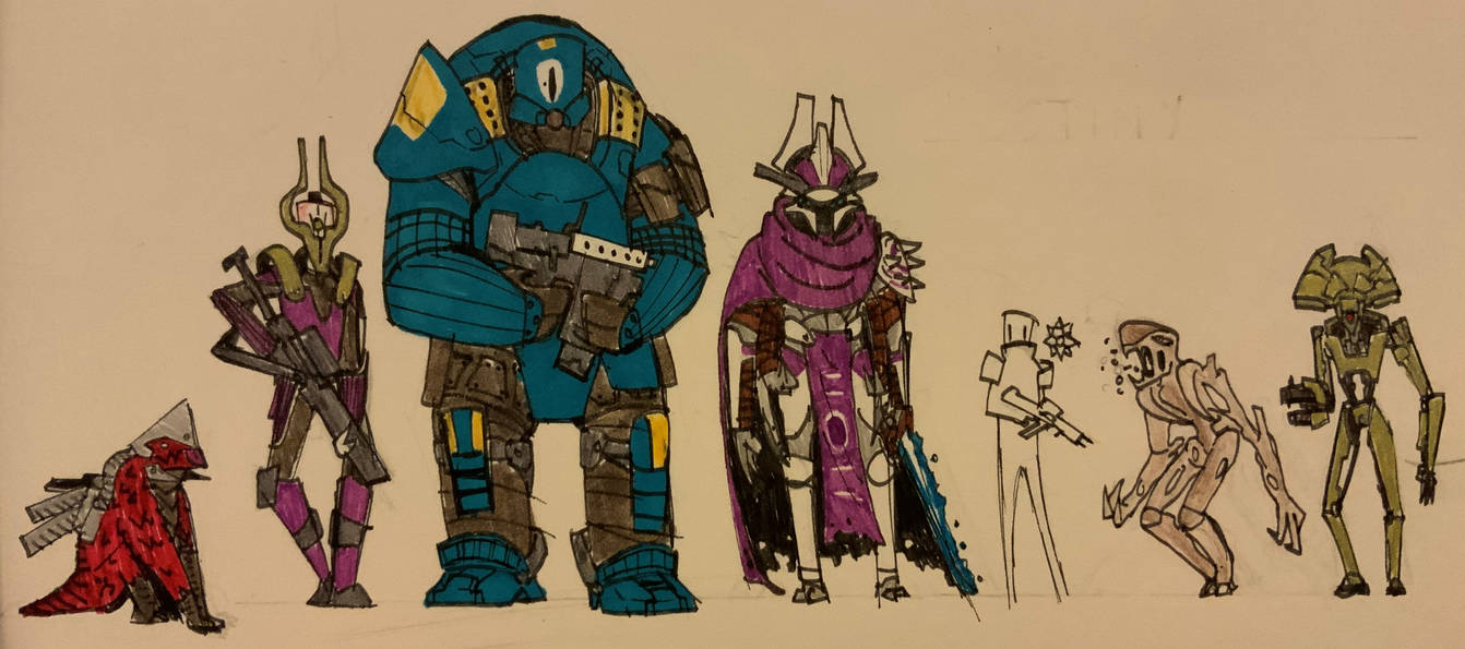 Destiny Races Doodles by Lambda-fallout125 on DeviantArt