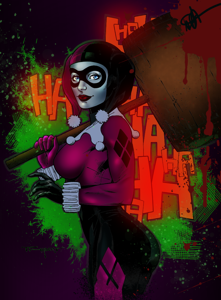 Harley Quinn coloring training