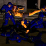 G.I. Joe Scarlett vs Cobra's soldiers