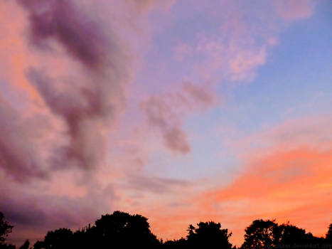 sunset and clouds.