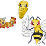 #13 Weedle, #14 Kakuna, #15 Beedrill