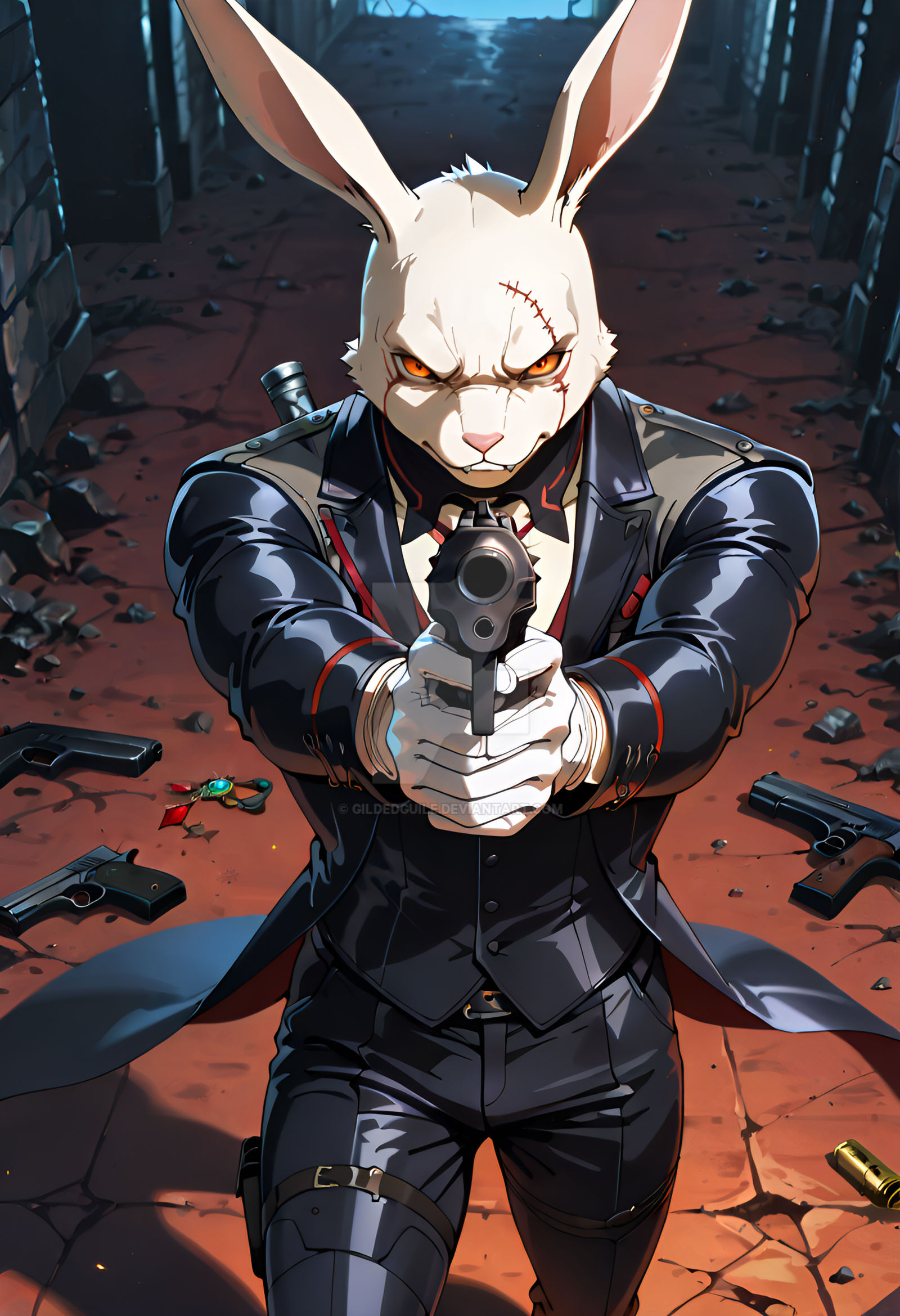 White Rabbit - DMC - Gunpoint by GildedGuile on DeviantArt