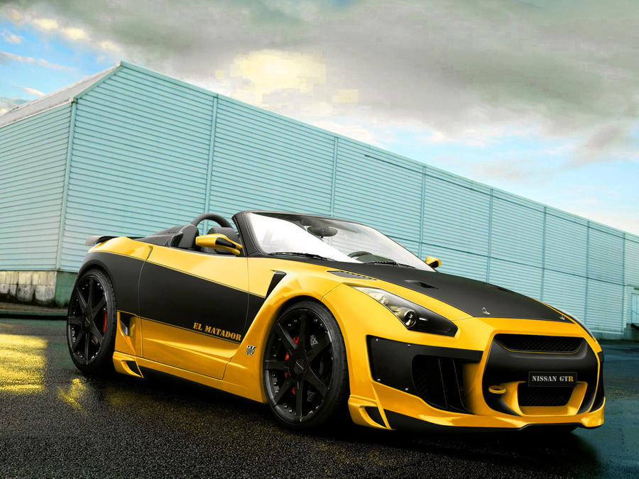 nissan gtr yellow