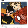 Batgirl and Spider-man Instagram Selfie