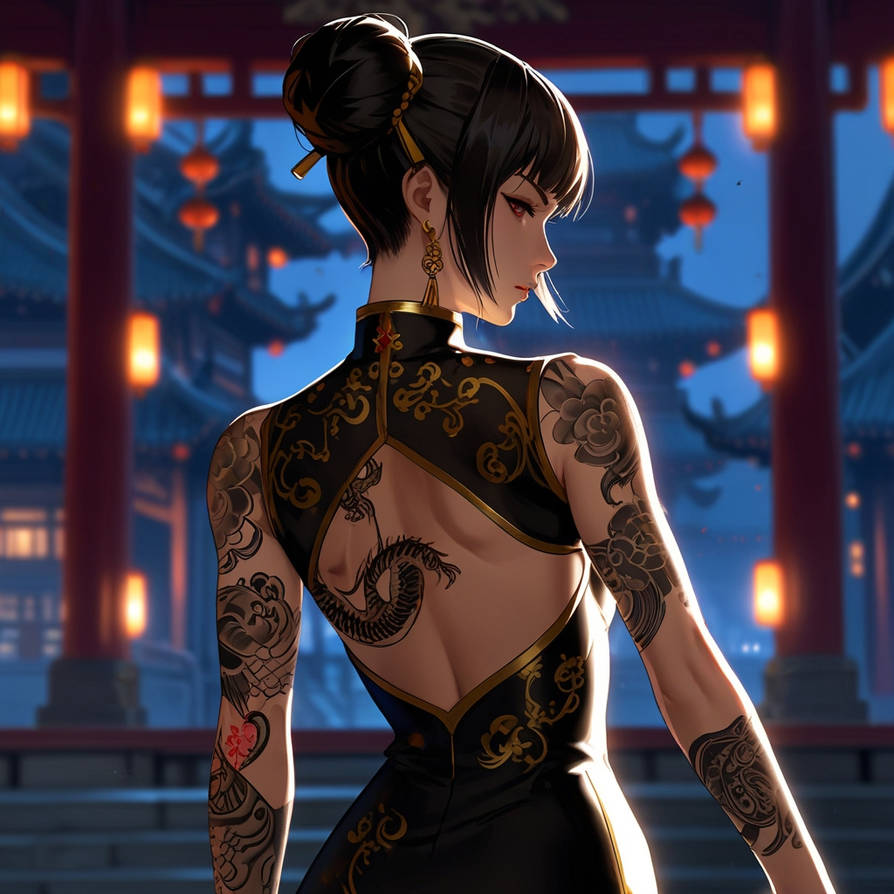 Gothic Li Characters Leonardo Anime XL a gothic style chun li in black by Lovedwaffle on ...