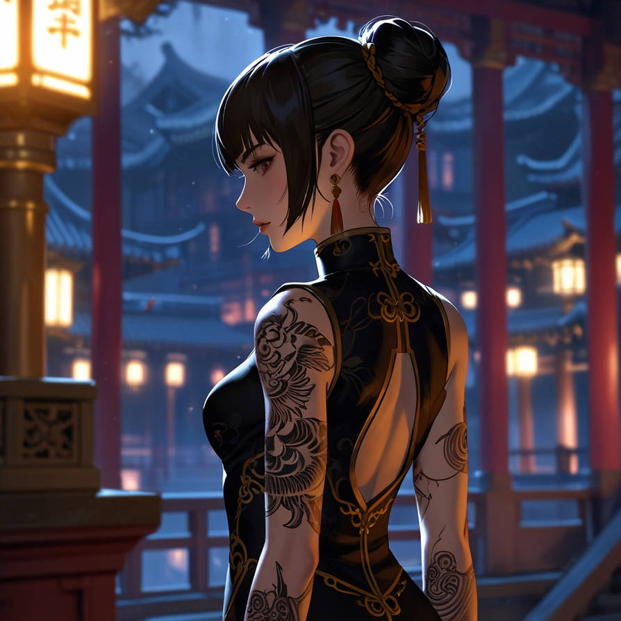 Gothic Li Characters Leonardo Anime XL a gothic style chun li in black by Lovedwaffle on ...