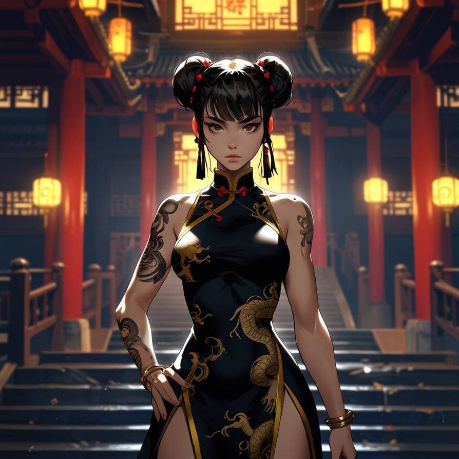 Gothic Li Characters Leonardo Anime XL a gothic style chun li in black by Lovedwaffle on ...