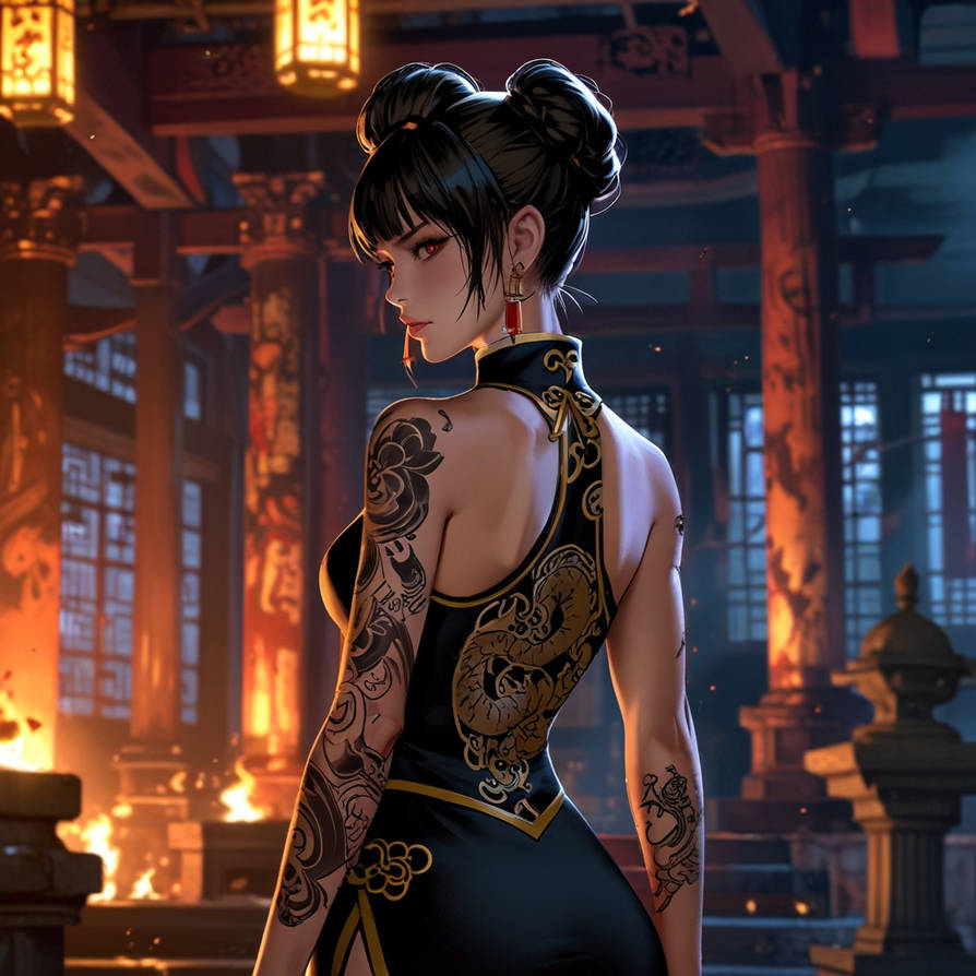 Gothic Li Characters Leonardo Anime XL a gothic style chun li in black by Lovedwaffle on ...
