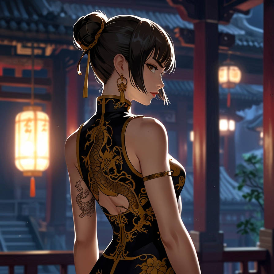 Gothic Li Characters Leonardo Anime XL a gothic style chun li in black by Lovedwaffle on ...