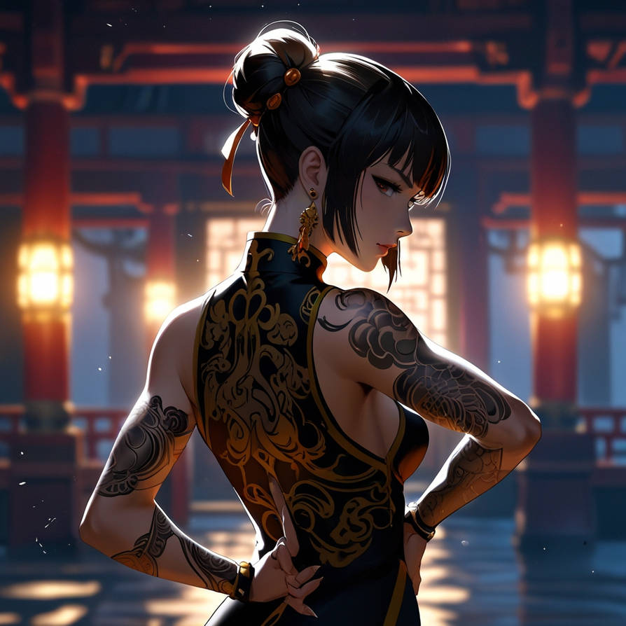 Gothic Li Characters Leonardo Anime XL a gothic style chun li in black by Lovedwaffle on ...