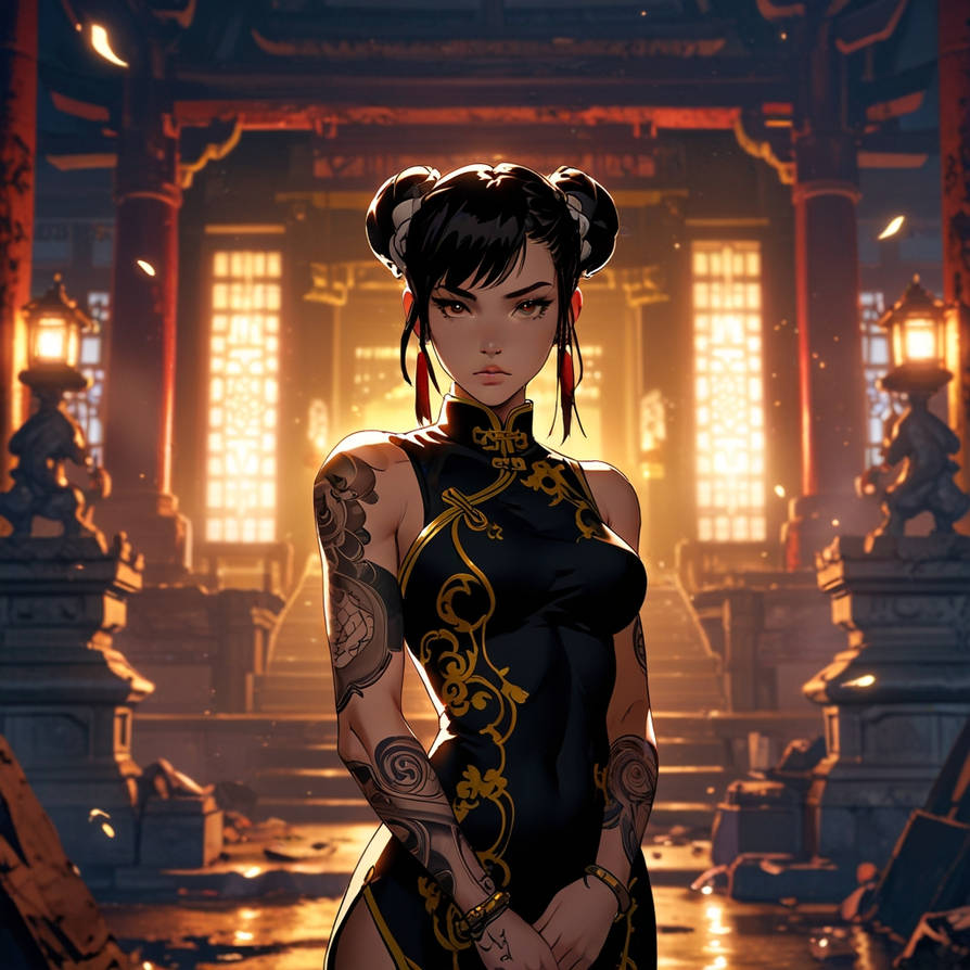Gothic Li Characters Leonardo Anime XL a gothic style chun li in black by Lovedwaffle on ...
