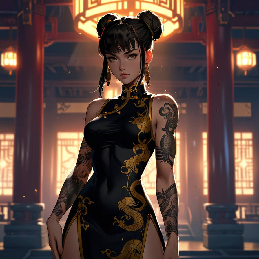 Gothic Li Characters Leonardo Anime XL a gothic style chun li in black by Lovedwaffle on ...