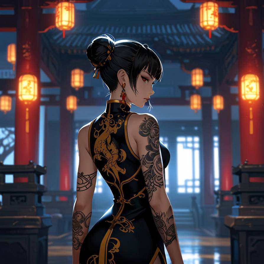Gothic Li Characters Leonardo Anime XL a gothic style chun li in black by Lovedwaffle on ...
