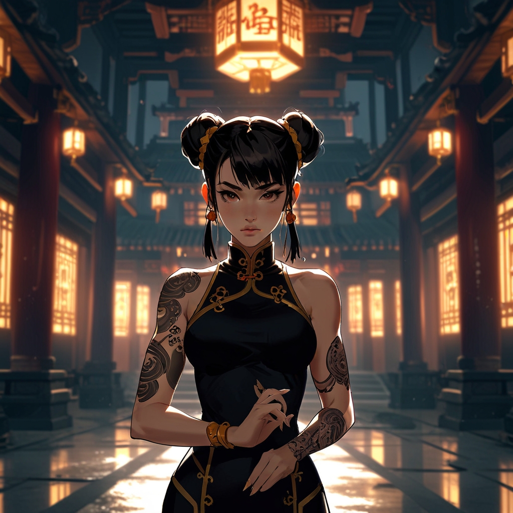 Gothic Li Characters Leonardo Anime XL a gothic style chun li in black by Lovedwaffle on ...
