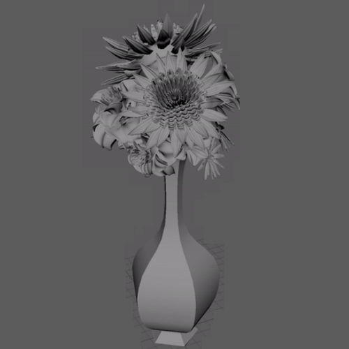 'Vase of Flowers - Modeling' 