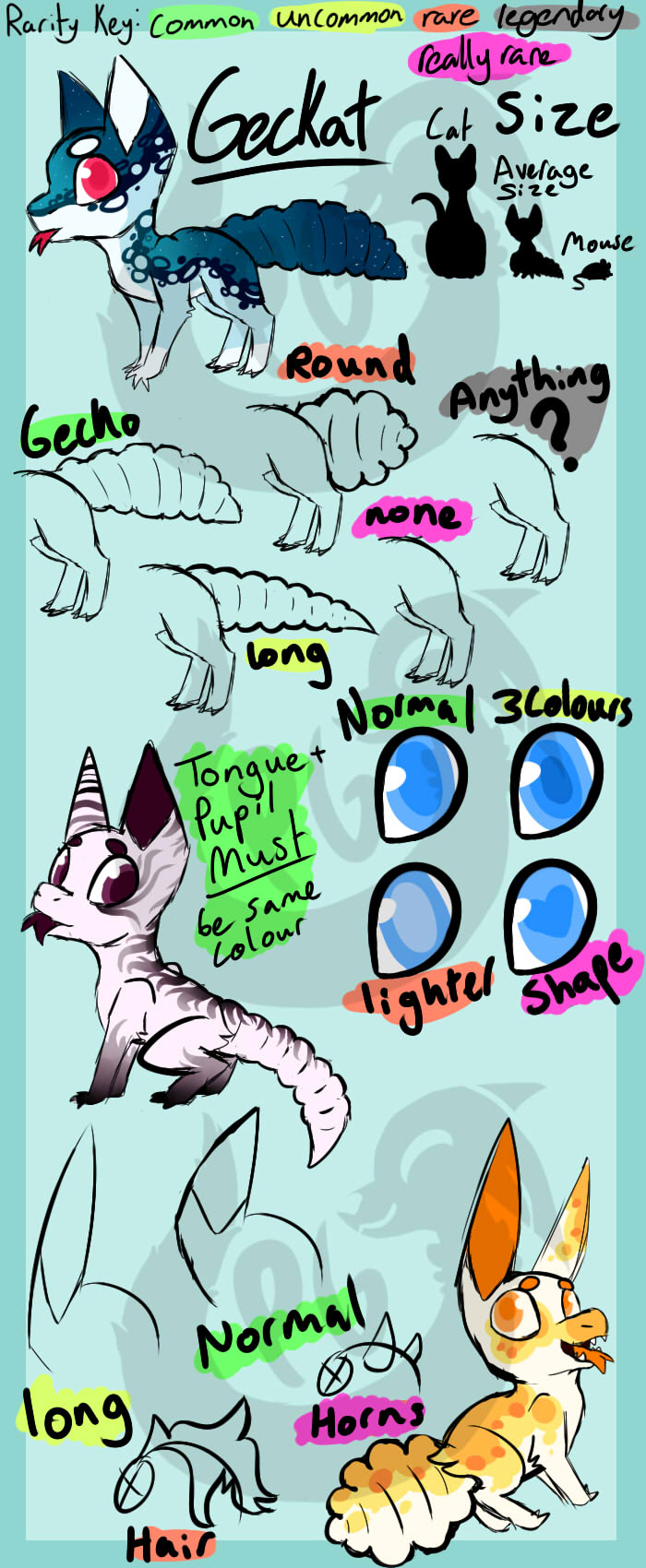 Geckats | CLOSED SPECIES | General Reference Sheet