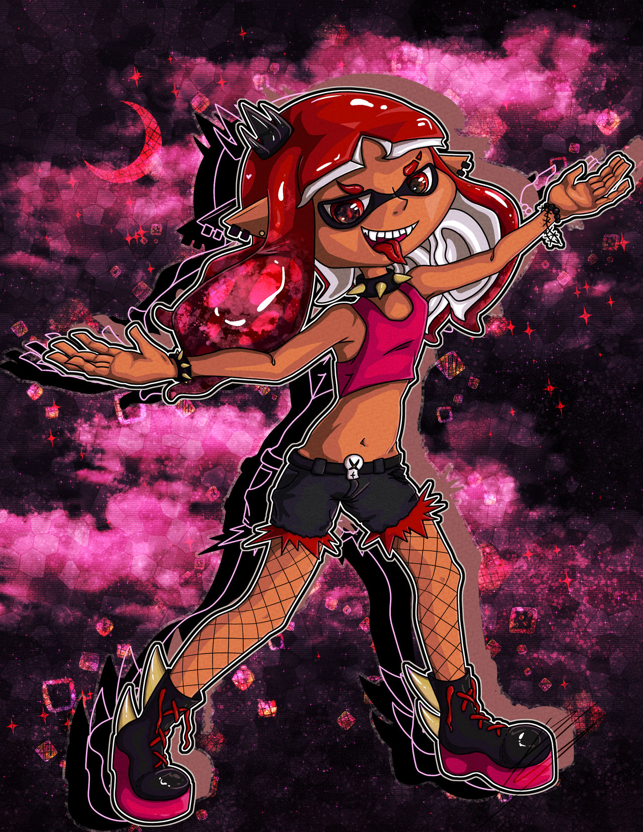 Goth/Punk Style Inkling by pokomu on DeviantArt