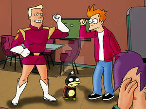 Futurama FanArt Zapp Fry Leela Nibbler