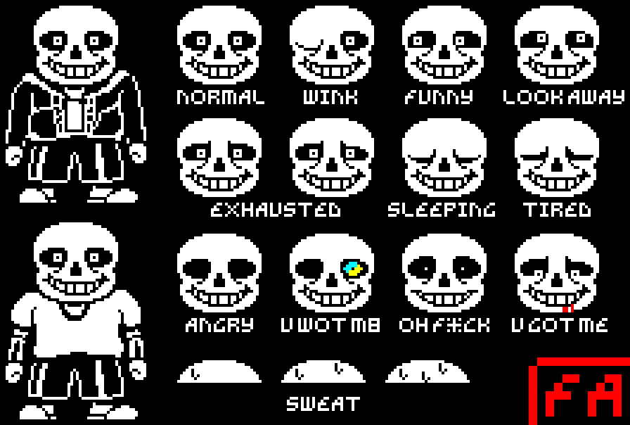 Sans (battle sprite) - Drawception