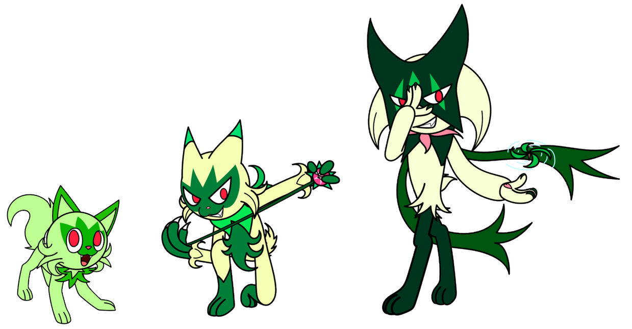 Sprigatito Evolution Line by RetracGamer on DeviantArt