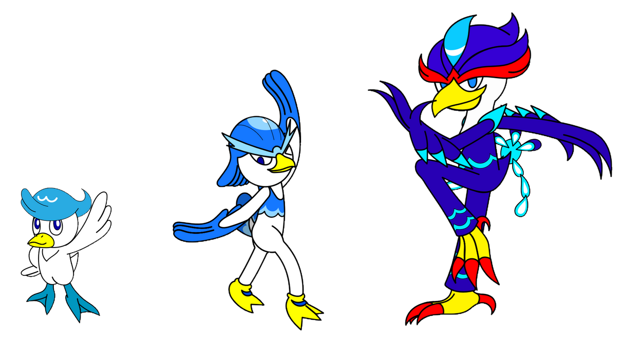 Quaxly Evolution Line by RetracGamer on DeviantArt
