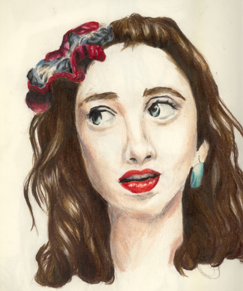 Regina Spektor-coloured pencil