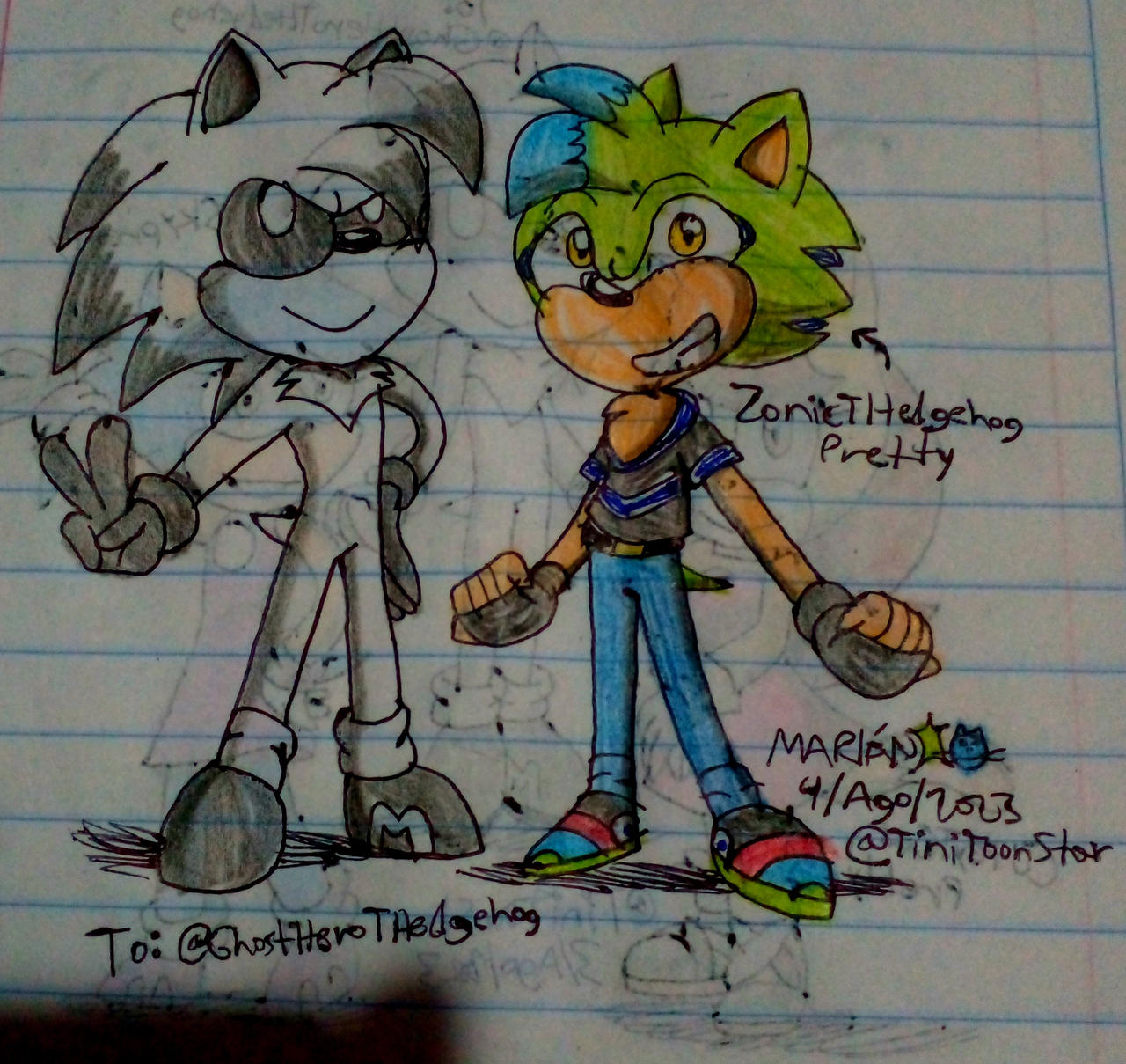 Another request of Ghost Sonic by TiniToonStar on DeviantArt