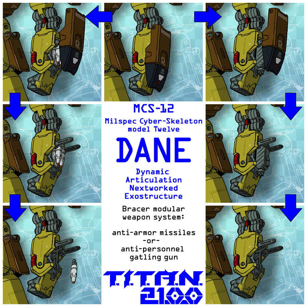 DANE - modular arm weapons (for T.I.T.A.N. 2100)