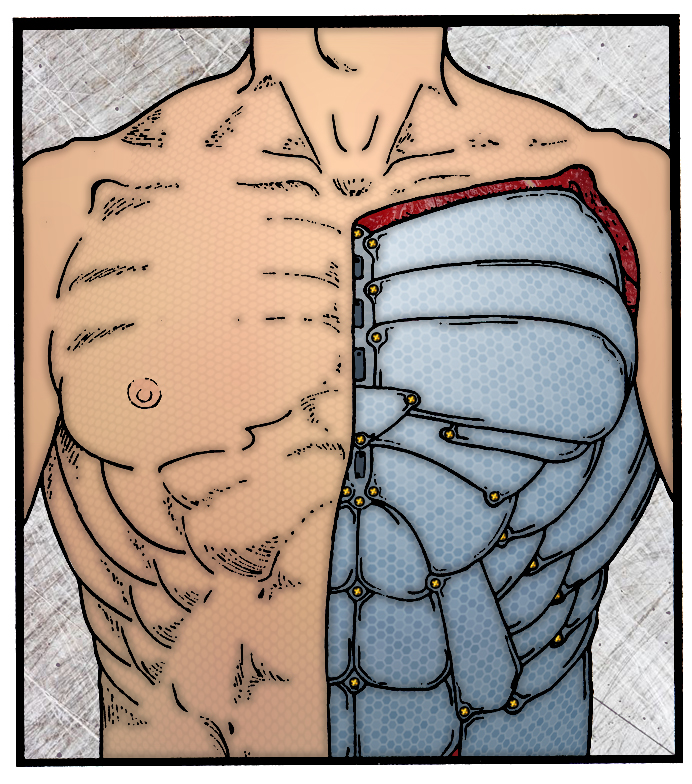 Subdermal armor plating (in color) by Grebo-Guru on DeviantArt