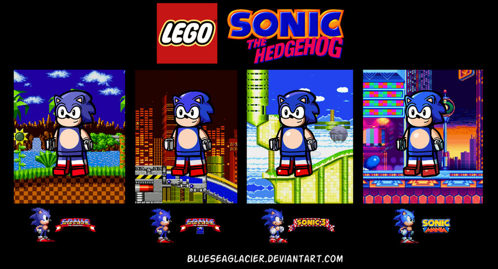 LEGO Classic Sonic All Palettes Comparison by BlueSeaGlacier on
