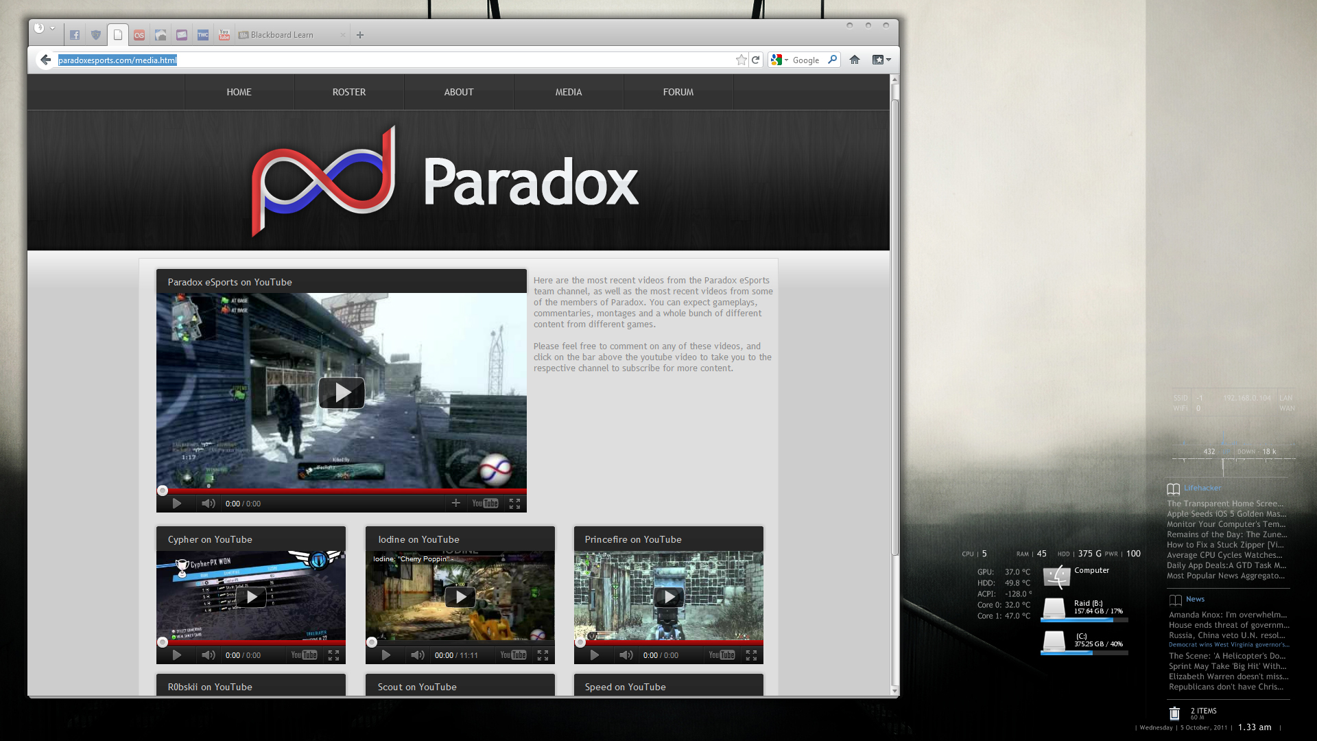 Paradox eSports Desktop