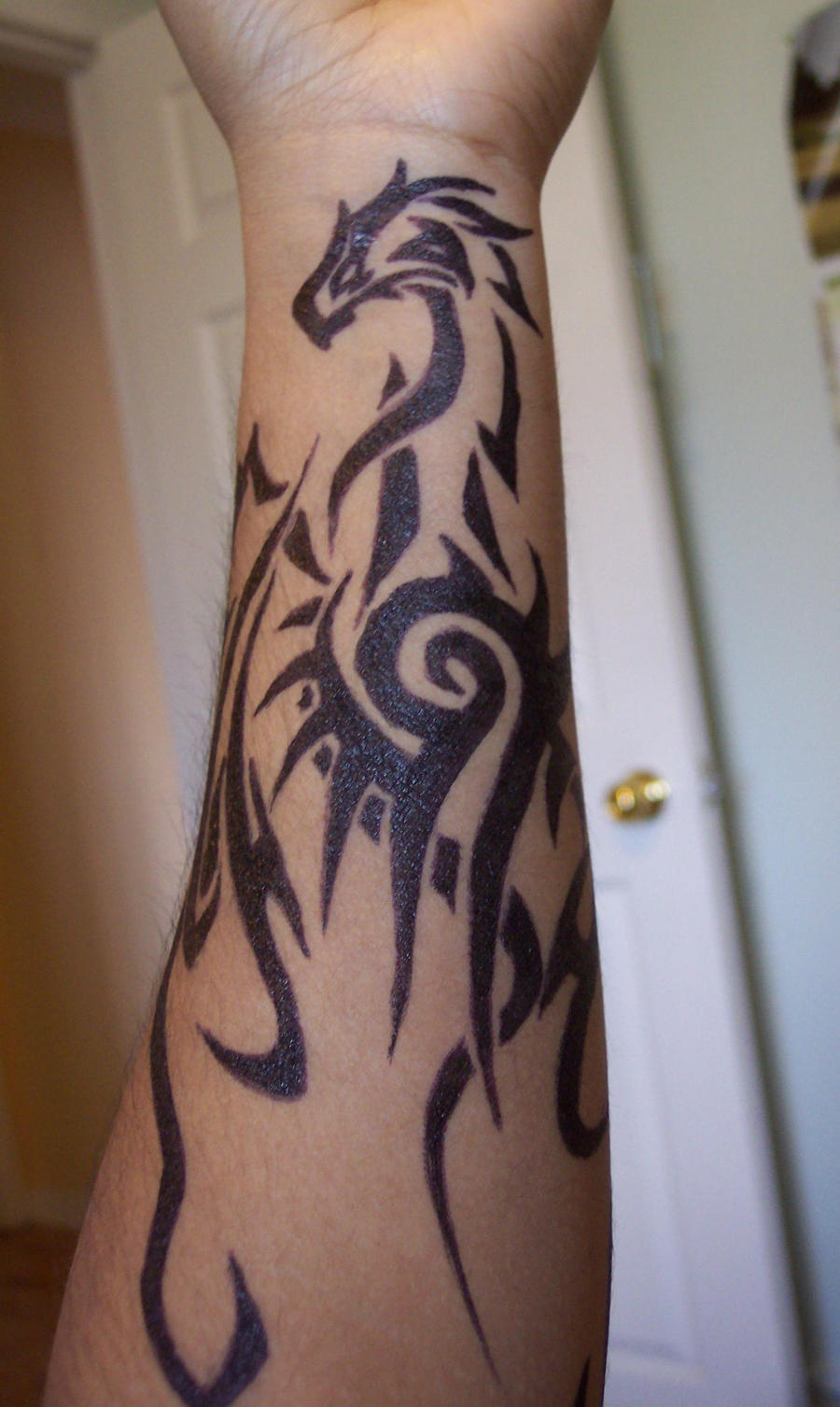 there's a dragon on my forearm