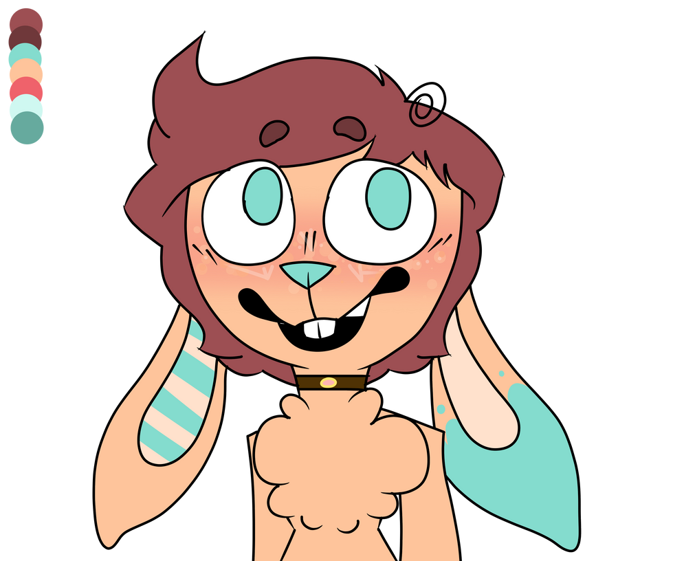 Blue Rabbit Fursona A BUNNY Fursona Colour ref. by CyberDyner on DeviantArt