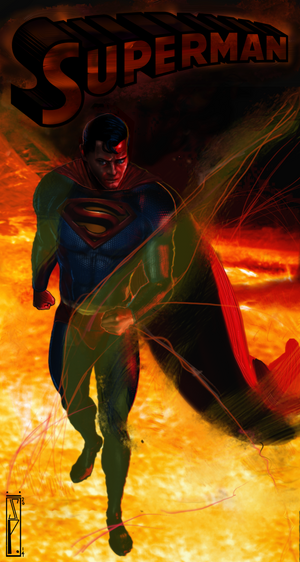 Superman Walking On The Sun