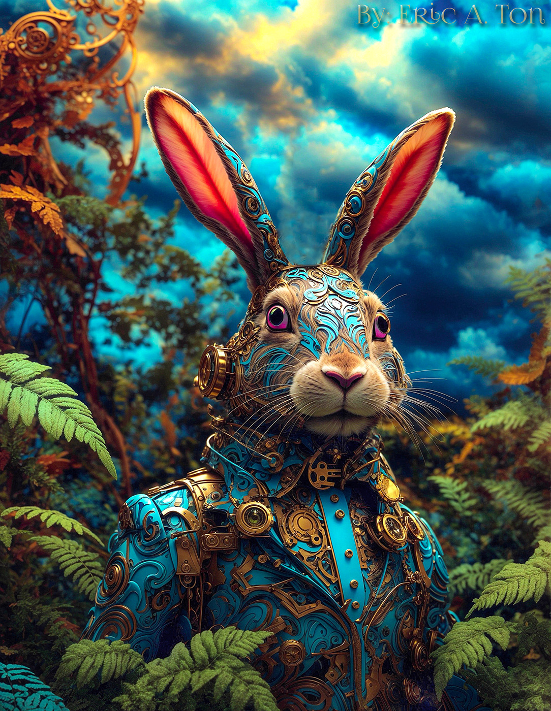 Psychedelic Captain Rabbit by EricTonArts on DeviantArt